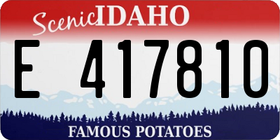 ID license plate E417810