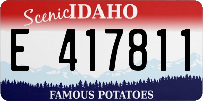 ID license plate E417811