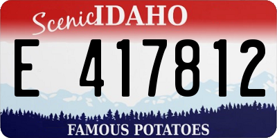 ID license plate E417812
