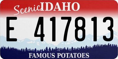 ID license plate E417813