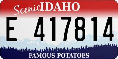 ID license plate E417814
