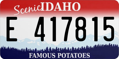 ID license plate E417815