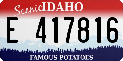 ID license plate E417816