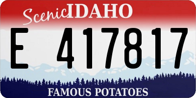 ID license plate E417817