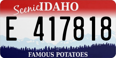 ID license plate E417818