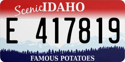 ID license plate E417819