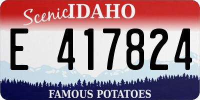 ID license plate E417824