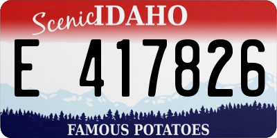 ID license plate E417826