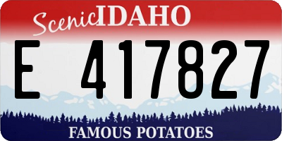 ID license plate E417827