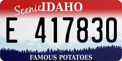 ID license plate E417830