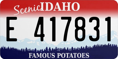 ID license plate E417831