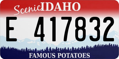 ID license plate E417832