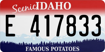 ID license plate E417833