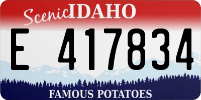 ID license plate E417834