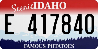 ID license plate E417840