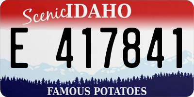ID license plate E417841