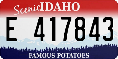 ID license plate E417843