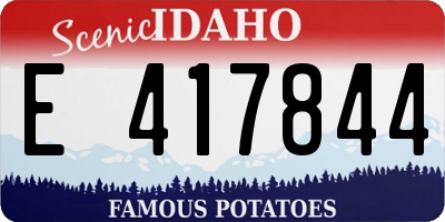 ID license plate E417844