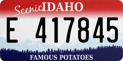ID license plate E417845