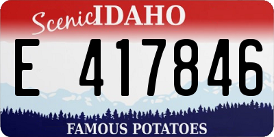 ID license plate E417846