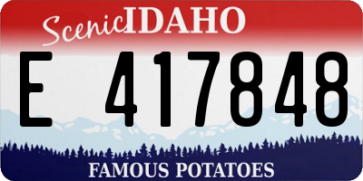 ID license plate E417848