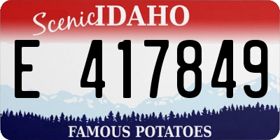 ID license plate E417849