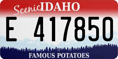 ID license plate E417850