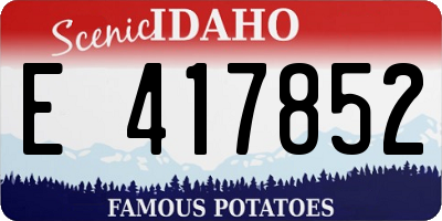 ID license plate E417852