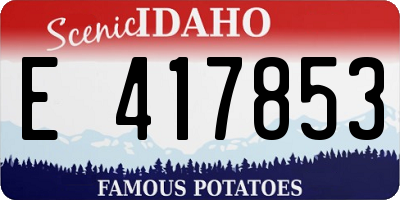 ID license plate E417853