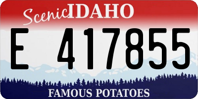 ID license plate E417855