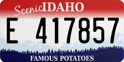 ID license plate E417857