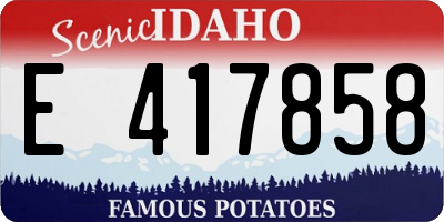 ID license plate E417858