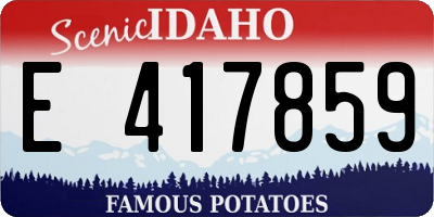 ID license plate E417859