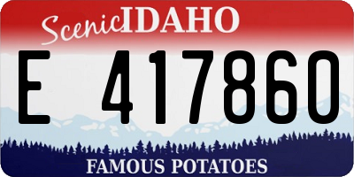 ID license plate E417860