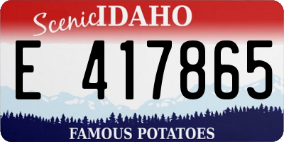 ID license plate E417865