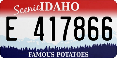 ID license plate E417866
