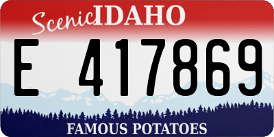 ID license plate E417869