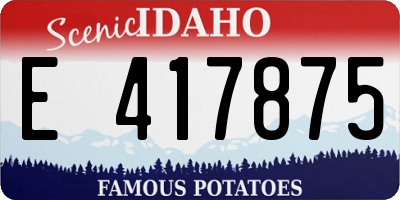 ID license plate E417875