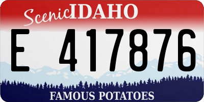 ID license plate E417876