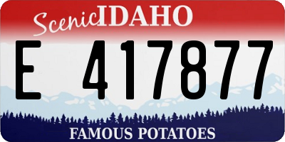 ID license plate E417877