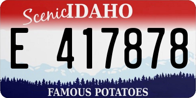 ID license plate E417878