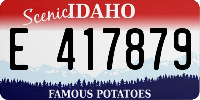 ID license plate E417879