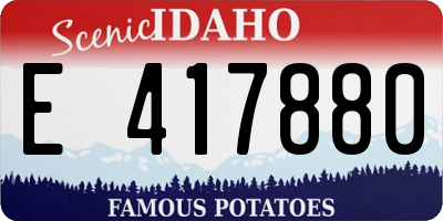 ID license plate E417880