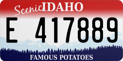 ID license plate E417889
