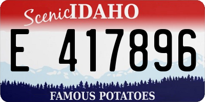 ID license plate E417896