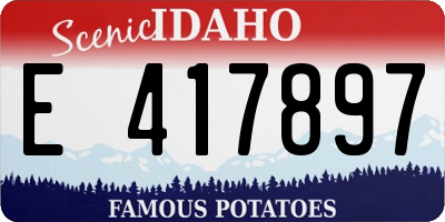 ID license plate E417897
