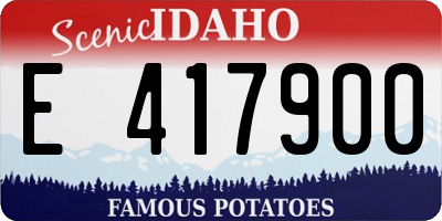 ID license plate E417900