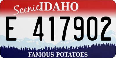ID license plate E417902