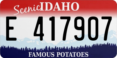 ID license plate E417907