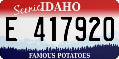 ID license plate E417920